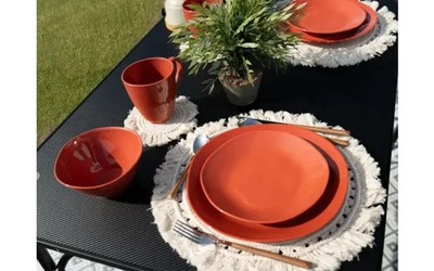 Berger Sevilla RPET Geschirr-Set 16-teilig für 4 Personen terracotta RPET B-Ware