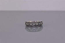 Sterling Silver 6mm Beaded Filigree Lace Openwork Band Ring 925 Sz: 5