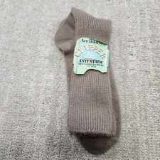 Vintage 70s NOS Socks Men 10-13 Anti Static Stretch Crew Andhurst Clipper