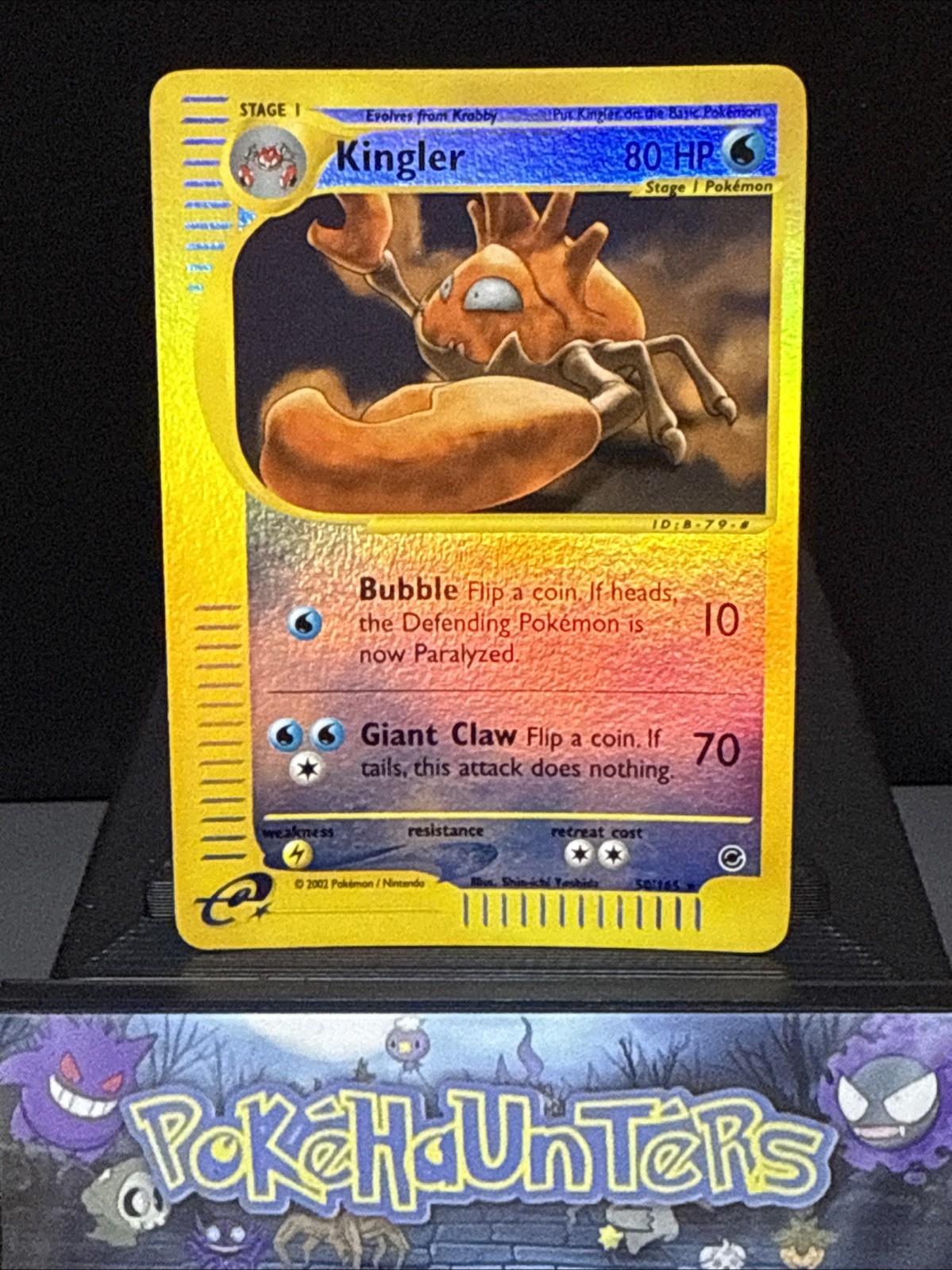 Pokemon Card Kingler 50/165 Expedition Base Set Reverse Holo Rare Light Play