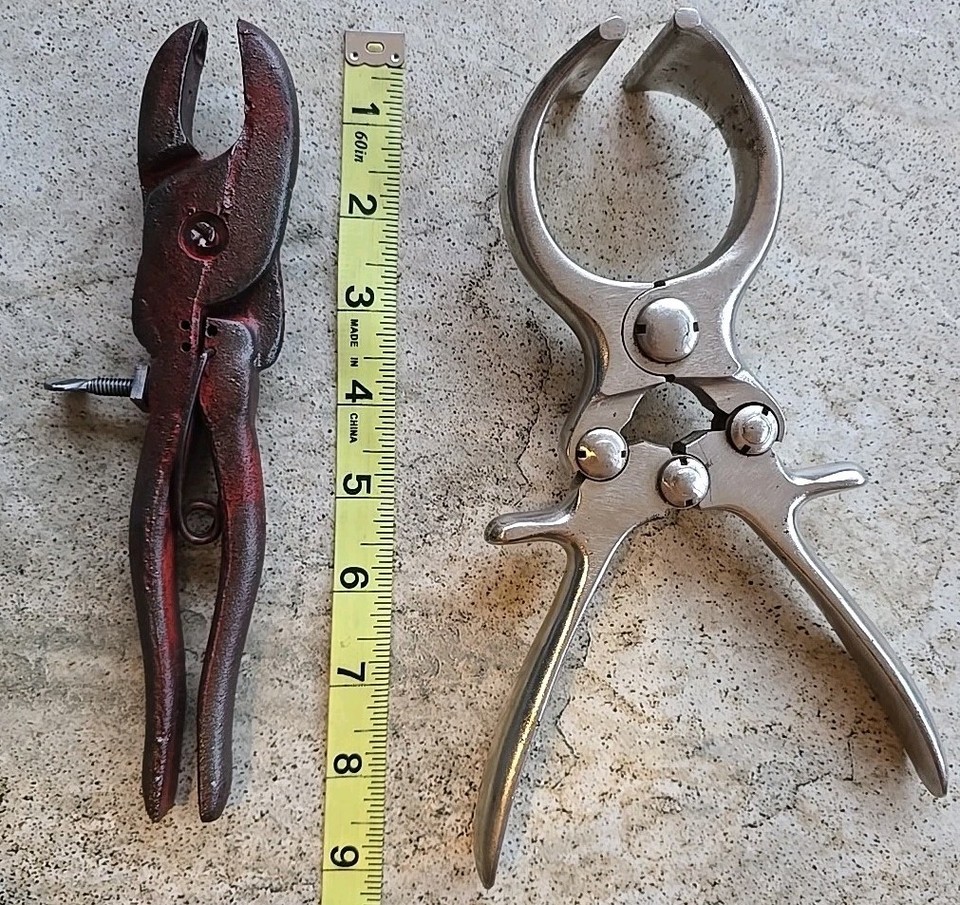 Hog Ring Tool And Cattle Castration Tool Lot Of 2 Vintage Manuel Farm ...