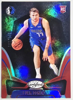2018-19 Panini Certified Luka Doncic #153 Mirror Red Rookie RC /299 Mavericks  