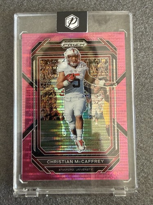 #ad Christian Mccaffrey 2023 Prizm Draft Picks Pink Pulsar #17 #2 15 Stanford SSP $75.99