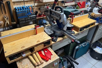 Kappsäge Metabo 216 MC gebraucht als kompl Kappstation
