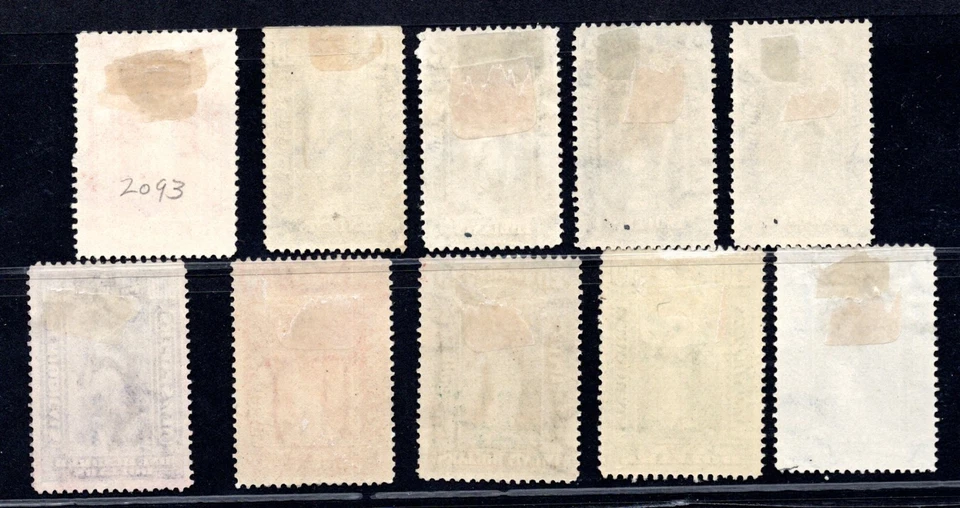 JUEGO DE 10 SELLOS DE PERIÓDICO DE EE. UU. 1895-1897 CON MARCA DE AGUA SC. #PR114-117, 118, 120-125 Foto 2 de 2