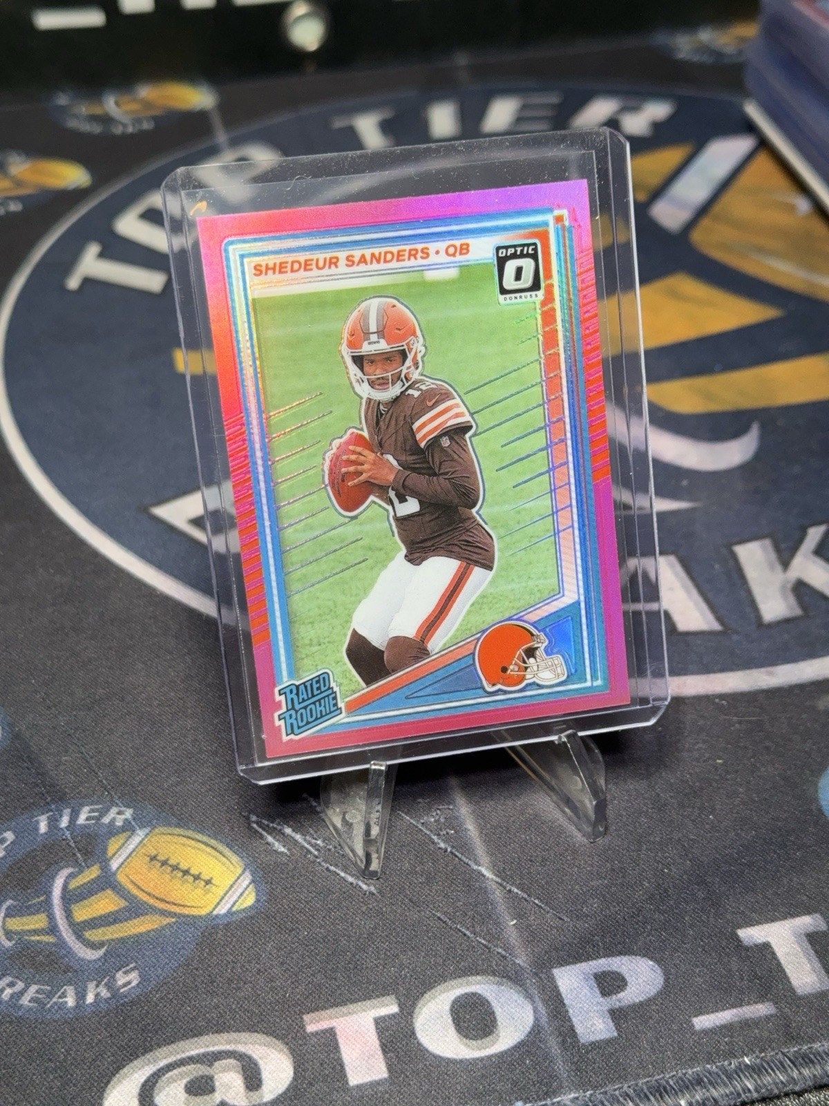 2025 Donruss Shedeur Sanders Rated Rookie Optic Preview Pink