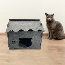 Pet Cat Nest House Cube Bed Self Warming Condo Shelter Snooze Removable Indoor