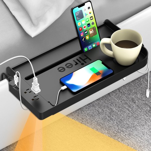 Bedside Shelf for Dorm Bunk Bed with USB Charging Port and 2 AC Out... Fast Ship
