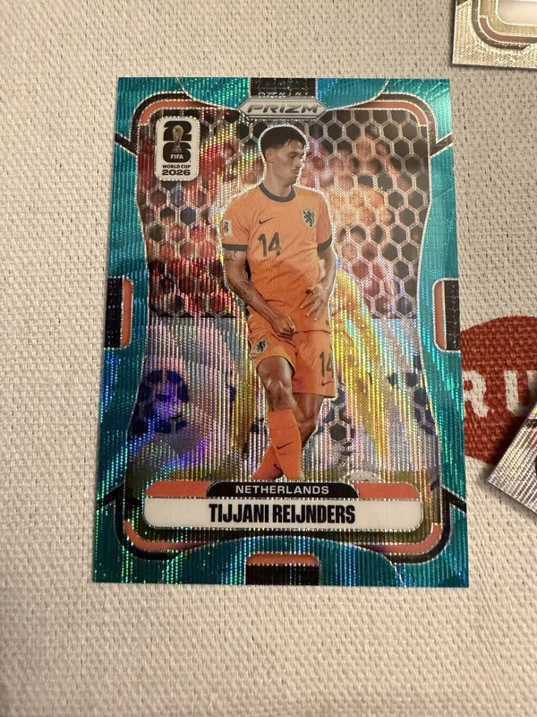 2026 Panini Prizm FIFA World Cup Teal Wave 308 Tijjani Reijnders 13/99 TEAL WAVE
