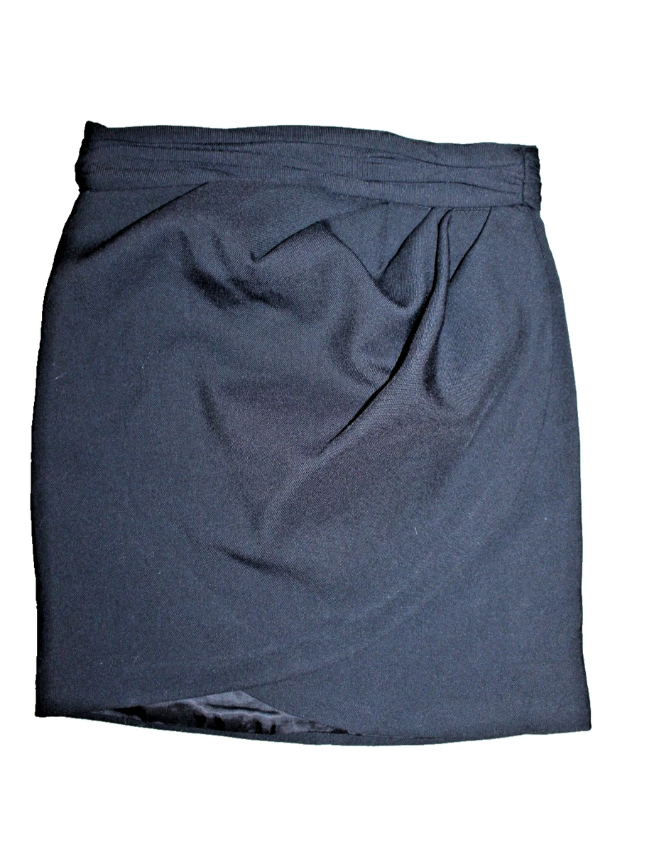 Jupe Crayon Vintage Orange - 10% Lin Made In France, Taille 36