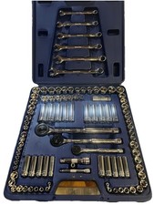 Vintage Benchtop Mechanics Tool Set 100 Piece Socket Set Wrenches Vintage Benchtop Mechanics Tool Set 100 Piece Socket Set Wrenches