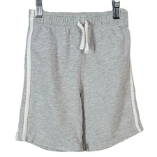 Jumping Beans Boys Gym Shorts Gray Size 5 Medium Pull On White Stripe Athletic