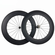 Ruedas de bicicleta de carbono Aero Cycling 700C Racing 23 mm de ancho con buje Powerway R13 R36