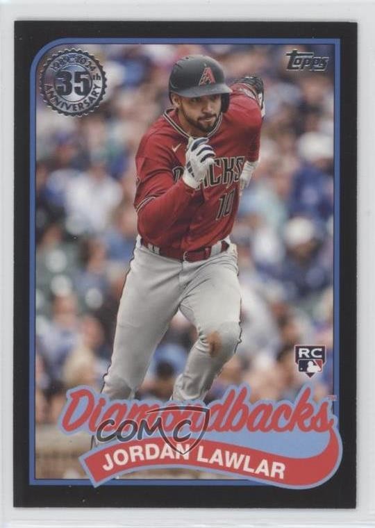 2024 Topps Series 1 1989 Topps Baseball Black 58/299 Jordan Lawlar #89B-1 s5j
