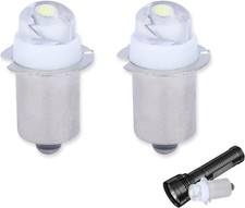 2 Pack Flashlight Bulbs 30 Lumen 3-Volt LED PR6 Replacement Bulb for 2pcs