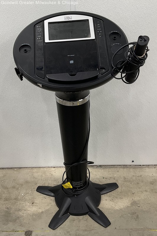 The Singing Machine Black iSM1050BT Karaoke Pedestal Bluetooth Microphone
