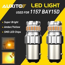 Auxito 1157 Amber Yellow Led Turn Signal Indicator Parking Light Bulbs Canbus Us