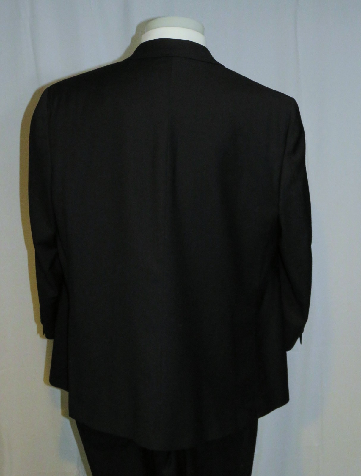 Paul Stuart Super 120 Custom Solid Black One Butt… - image 12