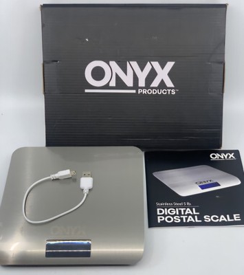 Postal Scale 5lb Onyx Stainless Steel Pound Digital USB Connected
