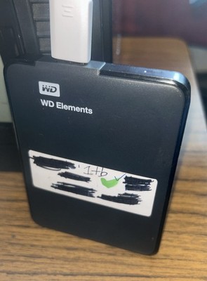 Western Digital Elements 1TB Portable External Hard Drive Black