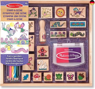 Melissa & Doug - Stamp-a-Scene-Märchengarten, Kunsthandwerk, Stempelsets 