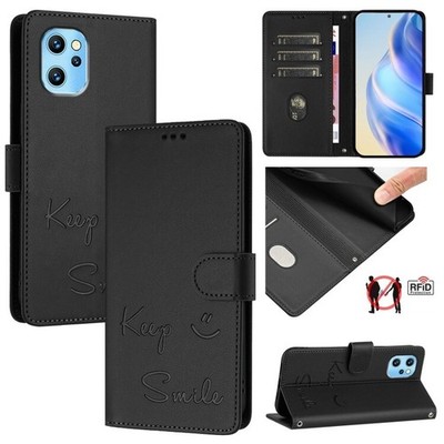 For Umidigi Power 7 Max Smile Embossing RFID Leather Phone Case cover shell