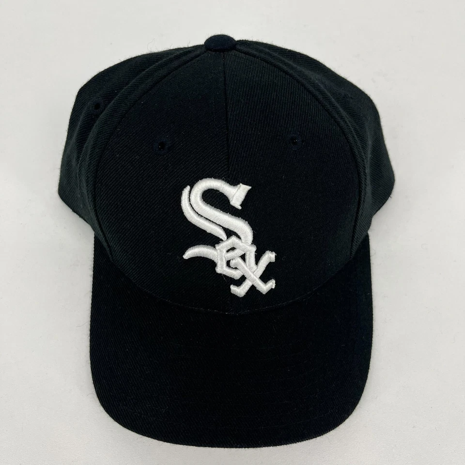 Puma Chicago White Sox Snapback Hat Men's One Size Black Baseball Vtg 90s - Image 2 of 4