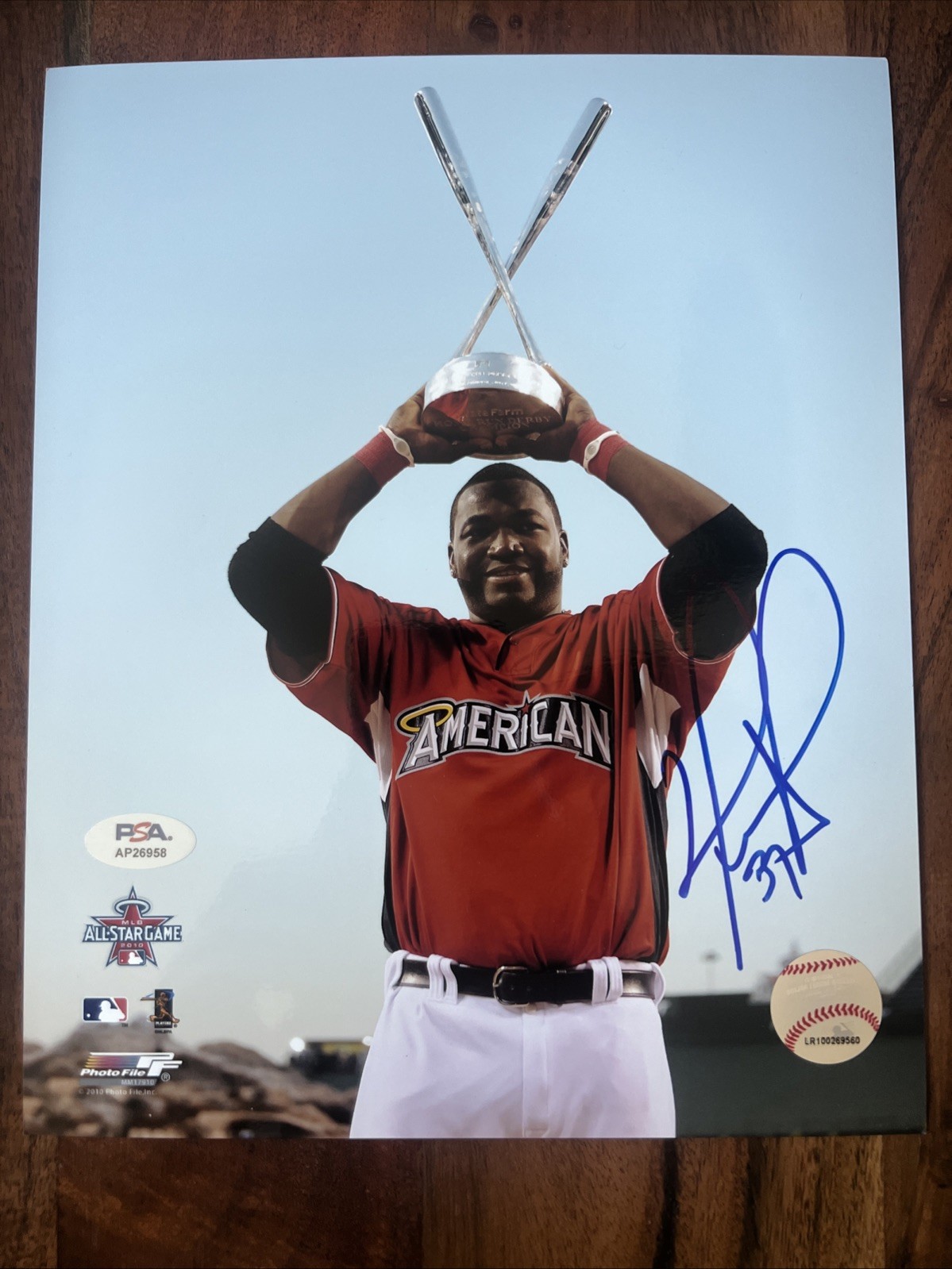 David Ortiz Autographed Signed Auto 8x10 Photo PSA COA Rare HOF 