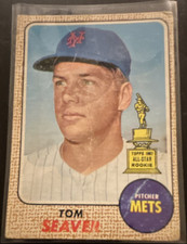 Topps 1968 Tom Seaver #45 New York Mets 1967 All-Star Rookie Baseball Card. rookie card picture