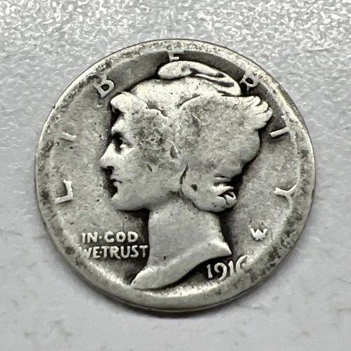 1916 MERCURY SILVER DIME ACTUAL COIN Get More Today & Save Shop Here Buy Here
