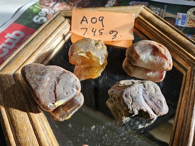  Lake Superior Hand Picked NATURAL  Agates 7.45 ozs  Beautiful Bands  LSA 