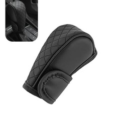 Car Gear Shift Knob Cover, Anti-Slip Breathable Leather Gear Shift 1 PC Black