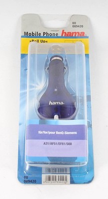 Hama Kfz-Ladekabel Transparent Blau aufrollbar für Siemens Benq AF51 EF81