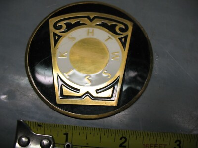  MASONIC   HIRAM THE WIDOWS SON SENT TO KING SOLOMON  EMBLEM 2.75'' ORIGINAL 