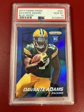 2014 PANINI PRIZM DAVANTE ADAMS BLUE RC PSA GEM MINT 10 LOW POP 3 #281 RAIDERS