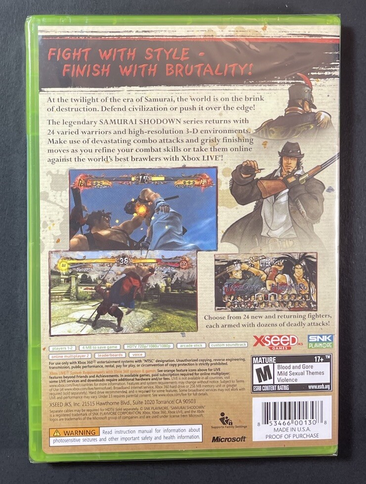 Samurai Shodown Sen (XBOX 360) NEW | eBay Samurai Shodown Sen (XBOX 360) NEW | eBay