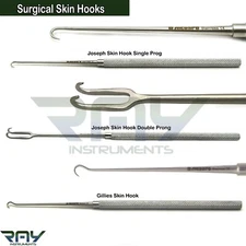 Joseph Skin Hook Retractor Surgical Dermatology Single & Double Prong Retractors