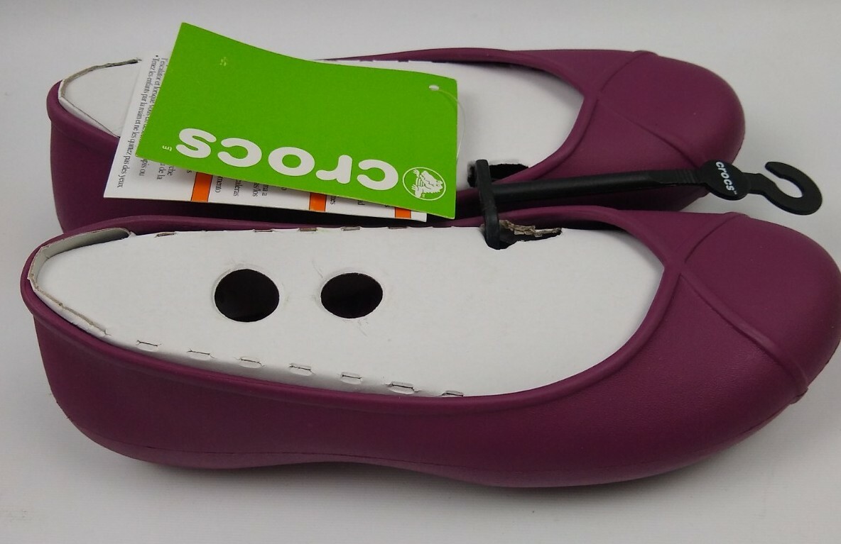Crocs Olivia II Lined Ballet Flat Plum 203428-504 Women's Size