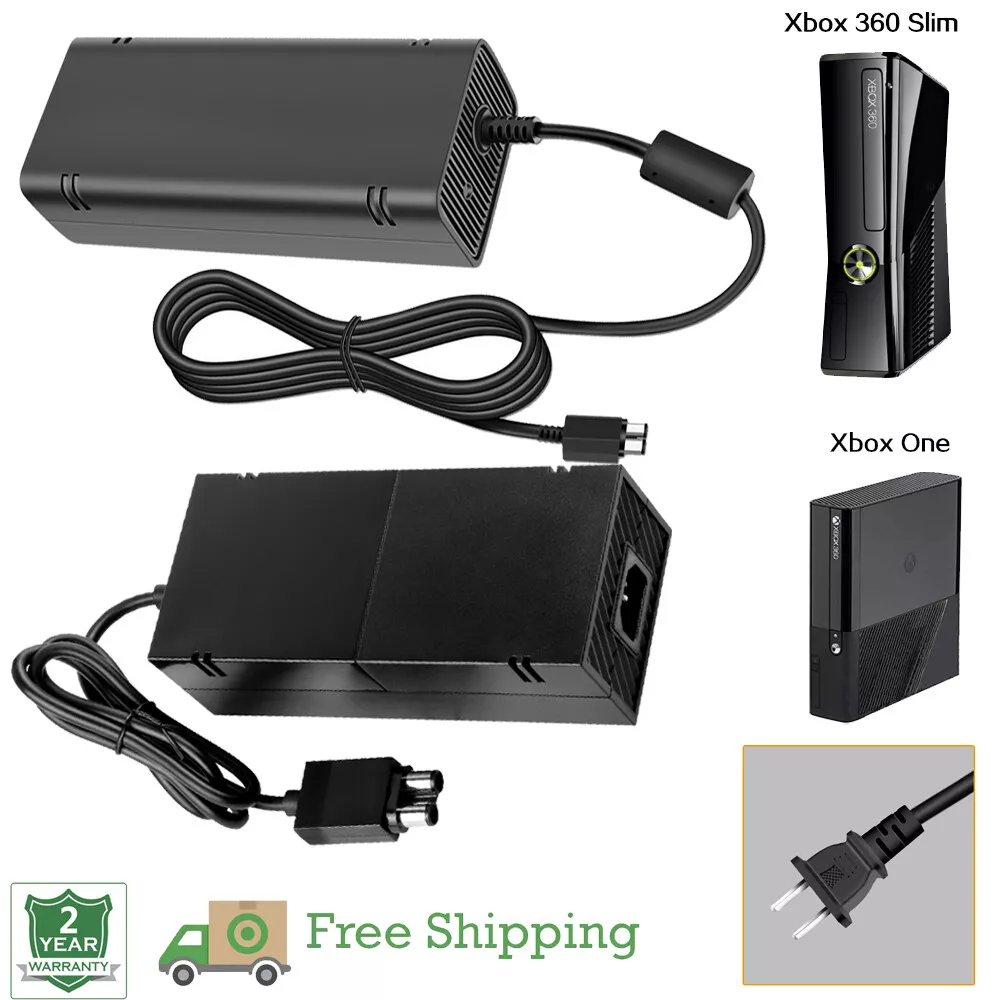 For XBOX ONE XBOX 360 slim Xbox One X/S Console Brick Power Supply Charger  Cord