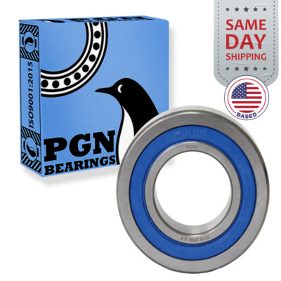 (500) R16-2RS Premium Rubber Seal Ball Bearing C3, 1''x2''x1/2'', R16rs
