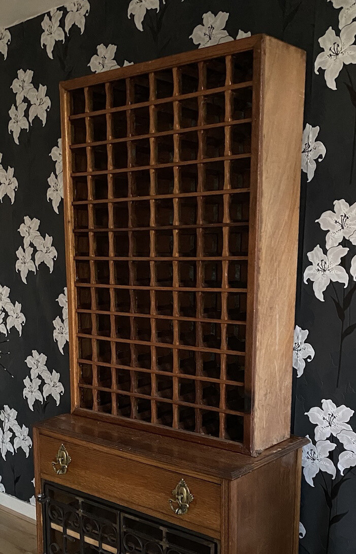 Large Antique Wooden Wine Rack Unit 96 Bottle Edinburgh eBay