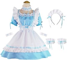 Womens French Maid Cosplay Costume Japanese Anime Lolita Dress Sissy