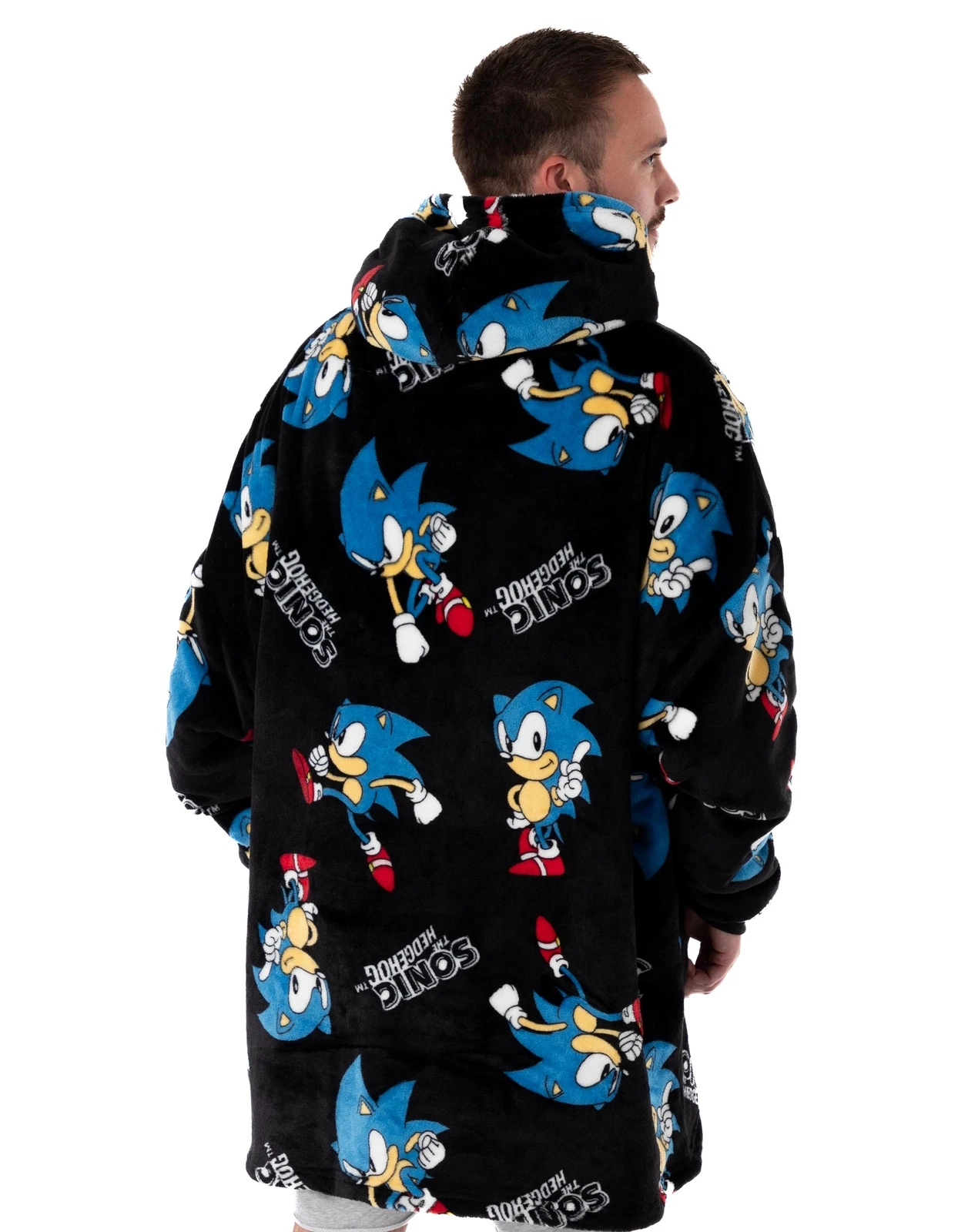 Sonic the Hedgehog Black Blanket Hoodie
