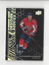2020-21 UD Black Obsidian Rookies #OR14 Alexander Alexeyev Rookie Capitals /349 