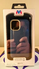 MYBAT TUFF APPLE IPHONE 12 (5.4in) HYBRID CELL PHONE CASE PROTECTOR NAVY BLUE