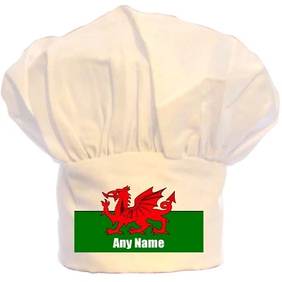 PRESENT2FUTURE PERSONALISIERTE WALES WALISISCHE FLAGGE DRUCK KOCHMÜTZE BBQ 100 % POLYESTER GESCHENK WEIHNACHTEN