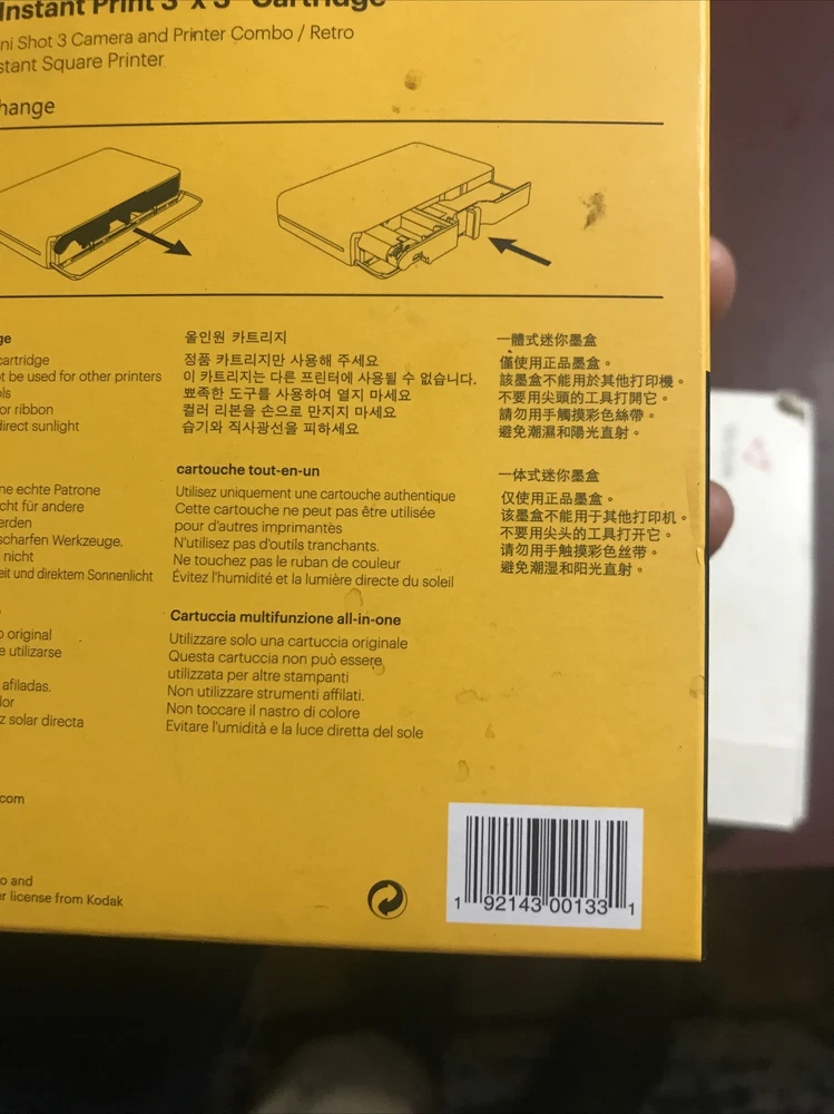 Victure PT330 Portable Photo Printer 3x3 W 3 Kodak 3x3” Cartridges