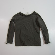 Matilda Jane Girl's shirt Brown Long Sleeve Tee You Me Ruffles Gem Buttons 4