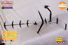 Digital OTA HD TV Antenna Outdoor VHF UHF 4K Ready w/ Splitter  Mounting Pole