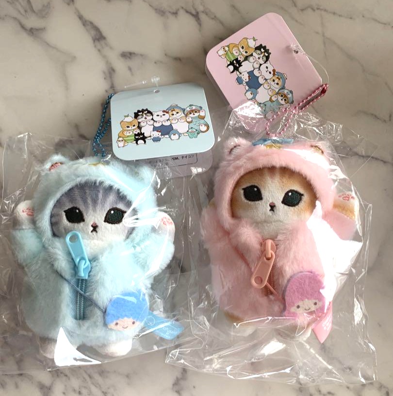 mofusand × Sanrio Little Twin Stars Kiki Lala Plush Doll Keychain